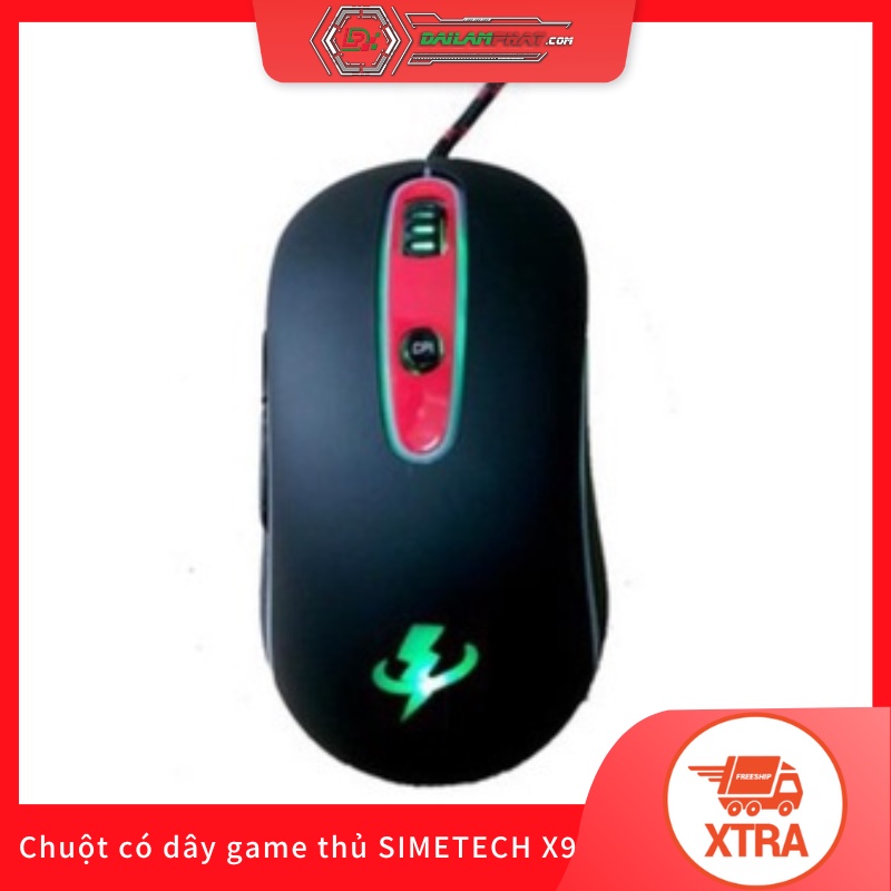 Chuột gaming máy tính có dây game thủ SIMETECH X9 chuyên game - Hàng Chính Hãng - Đại Lâm Phát