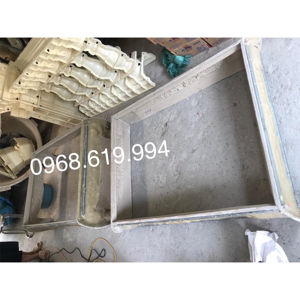 Khuôn chậu chữ nhật composite dài 1,27m rộng 93cm đế rời