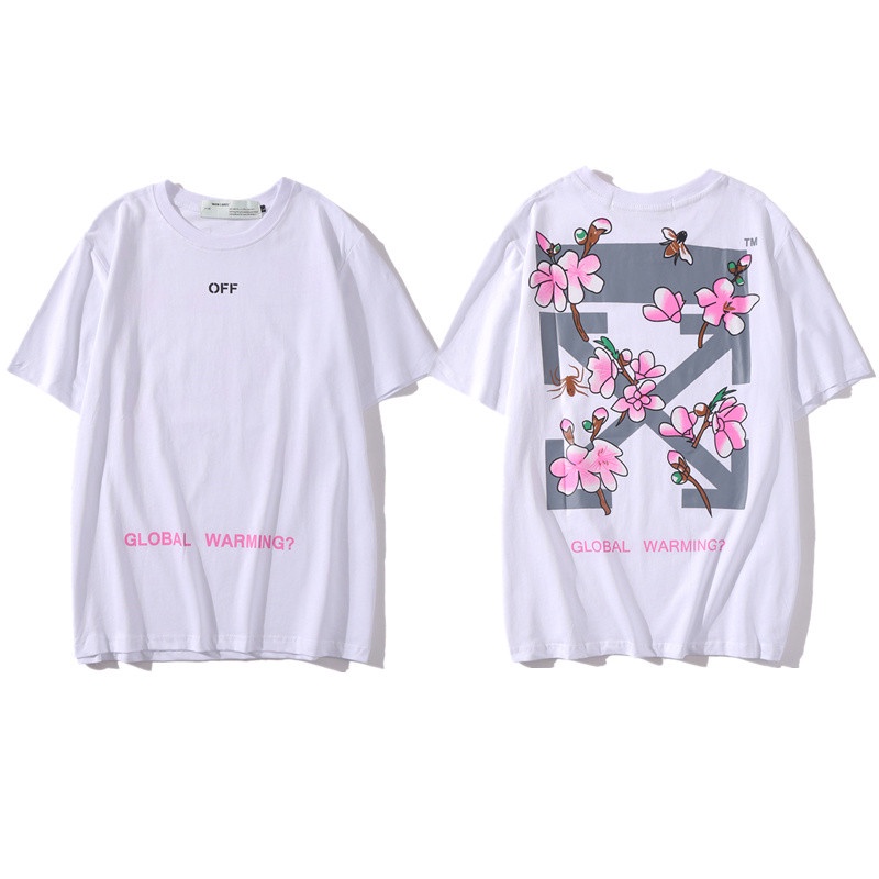 Áo Thun Tay Ngắn In Hoạ Tiết Off White Thời Trang Dành Cho Cặp Đôi