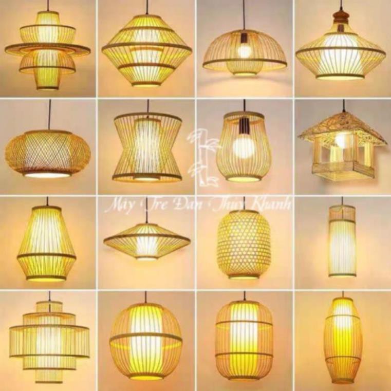 Xưởng sx- Đèn tre đèn mây tre đèn thả mây tre chao đèn tre giá xưởng sx 0984694688 Tre VN