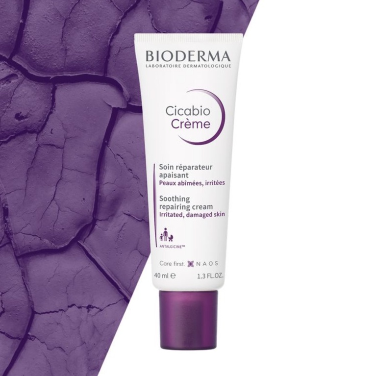 Kem dưỡng phục hồi da Bioderma Cica Cicabio Creme 40ml - Tím - Pháp