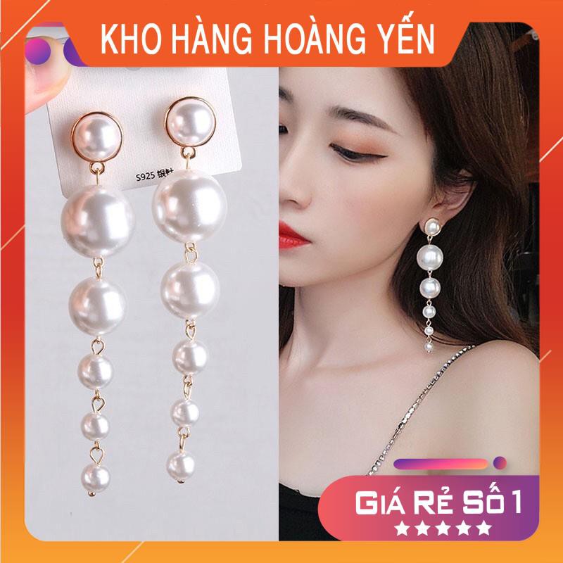 Khuyên tai chuỗi hạt ngọc