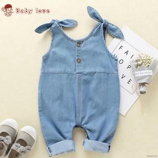 Quần Yếm Denim Cho Bé Gái