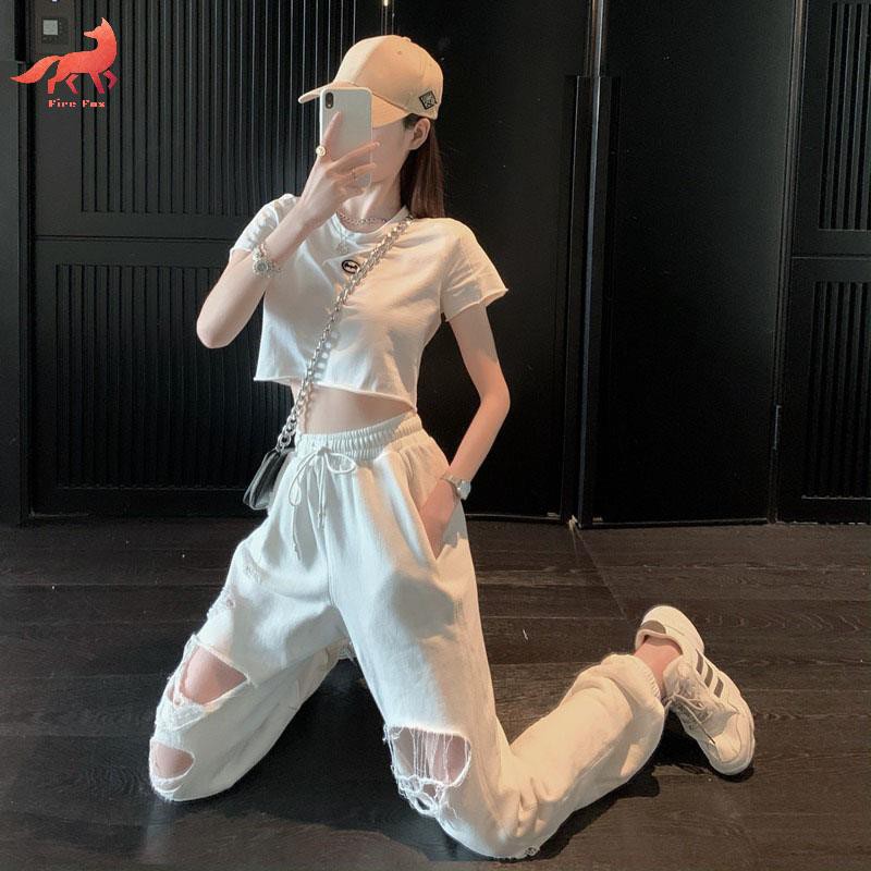 Quần Dài Nữ Ống Rộng Rách Gối Thời Trang Hàn Quốc