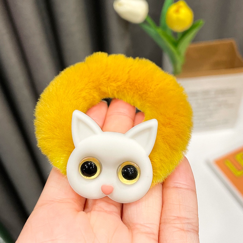 Dây buộc tóc hình mèo con mắt to dễ thương cho nữ