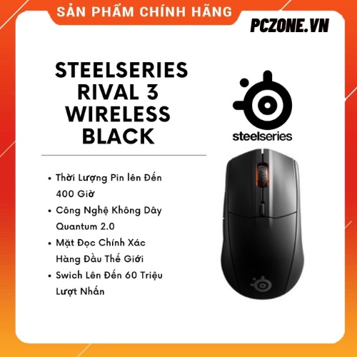 [ GIÁ SỐC ] - [ HOT ] - [ RẺ VÔ ĐỊCH ] - Chuột SteelSeries Rival 3 Wireless - Chính Hãng Việt Nam - Mới 100%