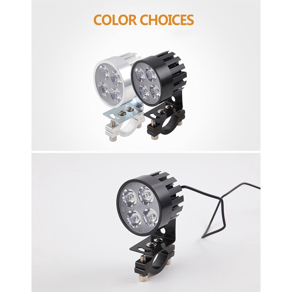 Đèn LED 4 bóng công suất cao dùng trợ sáng chạy pin cho xe hơi xe moto