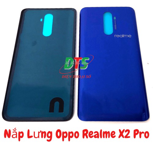 Nắp lưng máy Realme X2 pro màu xanh