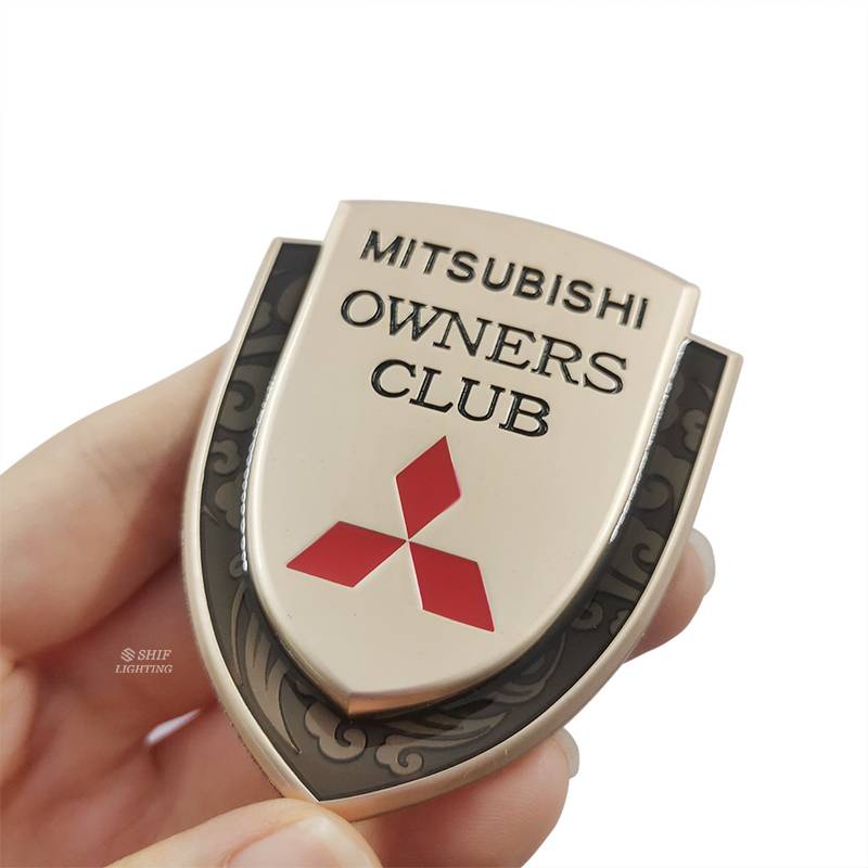 Miếng dán kim loại trang trí xe hơi Mitsubishi Club Owners độc đáo