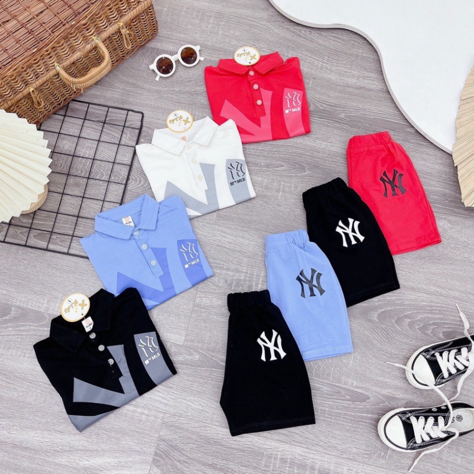 Sale sốc size đại 30-40kg Bộ ngắn tay bé trai/ Bộ cộc NY thời thượng cho bé trai từ 5-40kg hàng cotton tàu cao cấp cho b