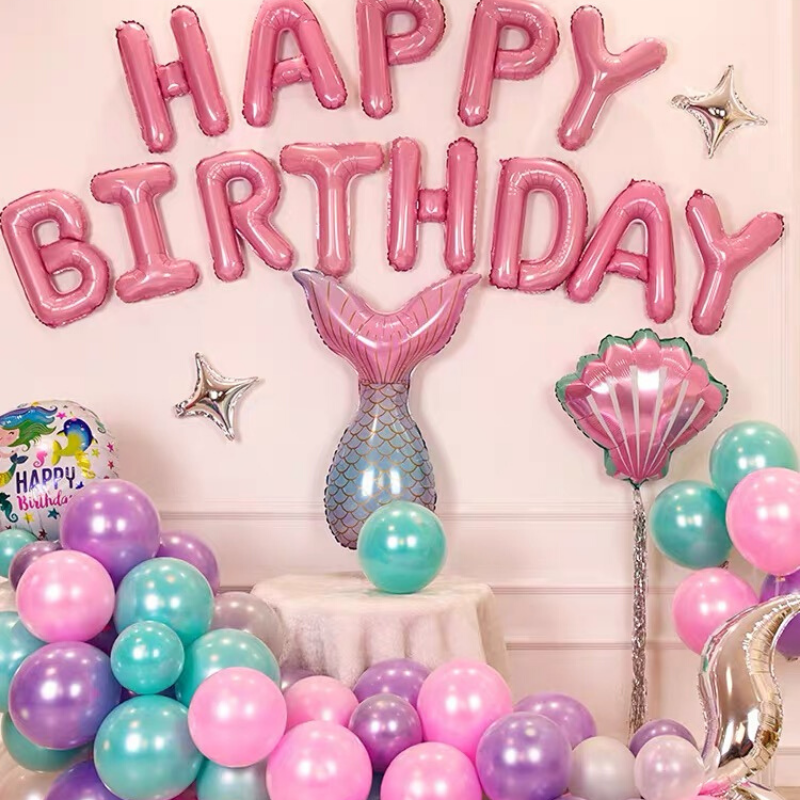 Set 5 Bong Bóng Cao Su Hình Nàng Tiên Cá