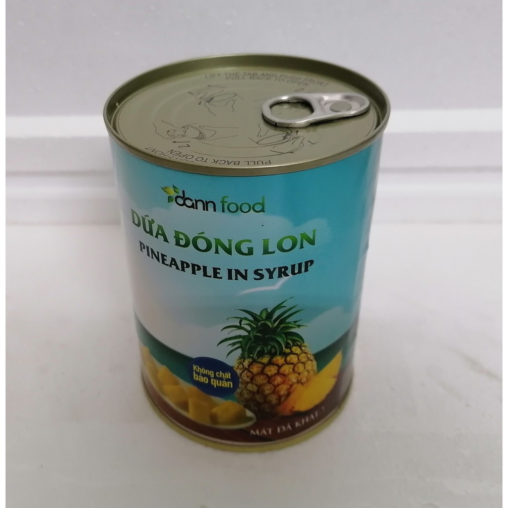 [565g] DỨA NGÂM NƯỚC ĐƯỜNG [VN] DANN FOOD Pineapple in Syrup