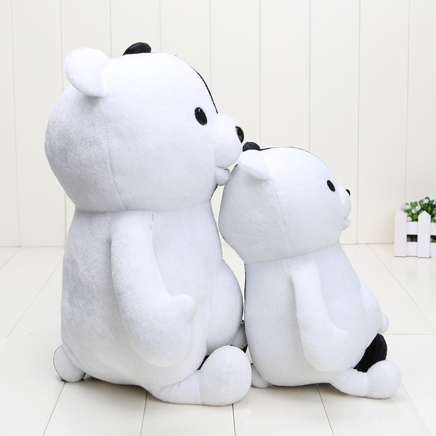 Gấu nhồi bông màu trắng đen dễ thương monokuma