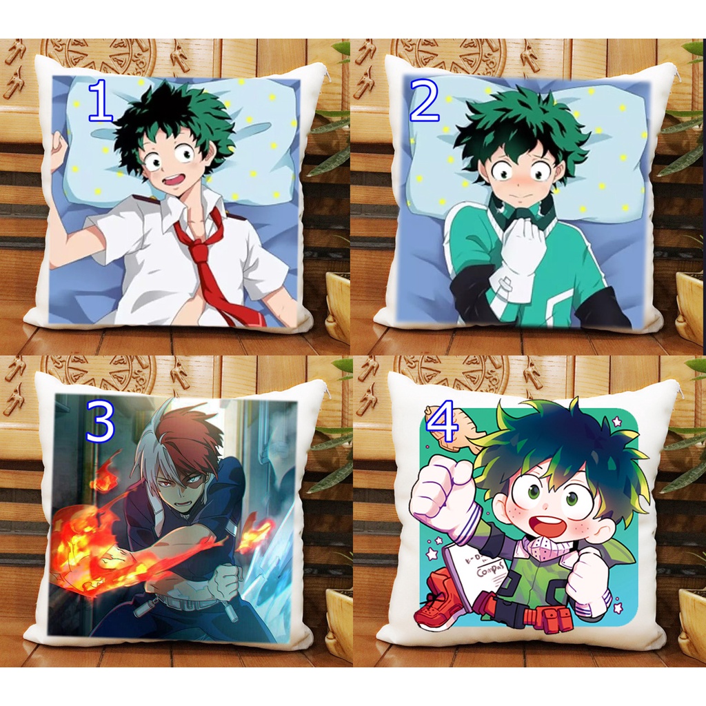 Gối ôm gối ngủ my hero academia Midoriya Izuku Todoroki Shouto Bakugo Katsuki tsuyu asui... gối hình vuông