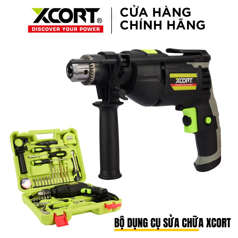 Bộ máy khoan động lực cầm tay XCORT và bộ dụng cụ cao cấp Chính Hãng