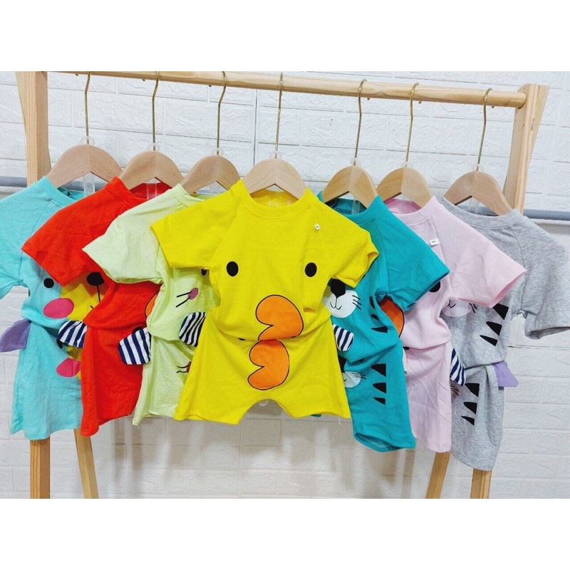 Bộ cotton hình thú cộc tay