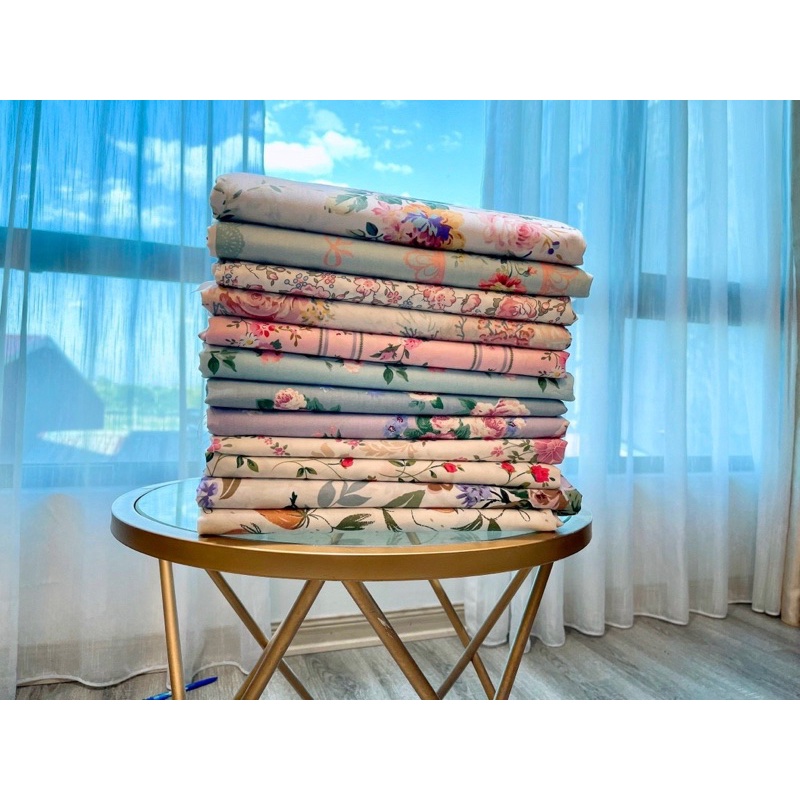 Set Ga Và 2 Vỏ Gối Nằm Cotton Living Hoạ Tiết Hoa Nhí Mềm Mát (12 mẫu -shinbedding)