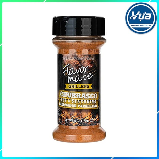 Gia vị ăn kiêng Flavor Mate Grillers - Churrasco Rub &amp; Seasoning 170g (6oz)