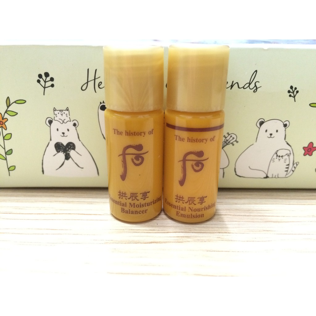 Cặp Nước Hoa Hồng Và Sữa Dưỡng Whoo Essential Moisturingzing Mini 5ml | BigBuy360 - bigbuy360.vn