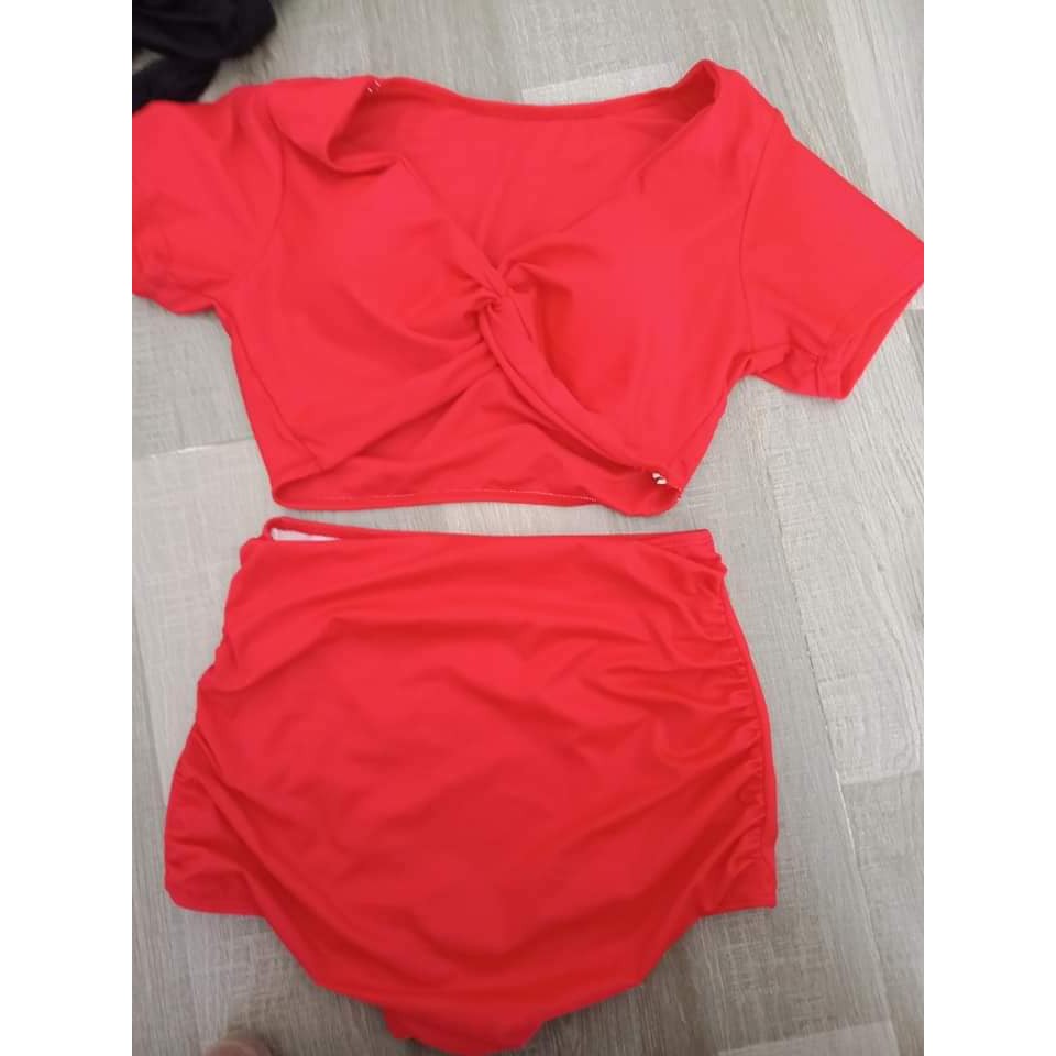 Bikini Nữ 2 Mảnh Quần Đùi Cạp Cao Aó Crop Bin Sports | BigBuy360 - bigbuy360.vn