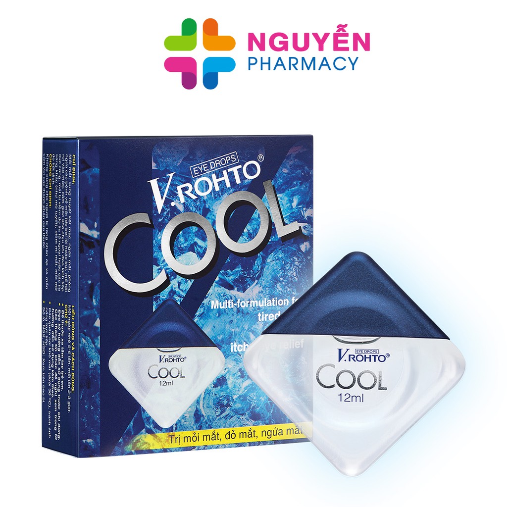 Nước nhỏ mắt V.Rohto Cool - Giảm mỏi mắt, đỏ mắt, ngứa mắt và khô mắt