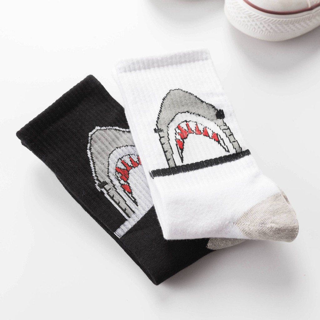 Tất nam unisex hình cá mập phong cách cool ngầu cá tính - T060