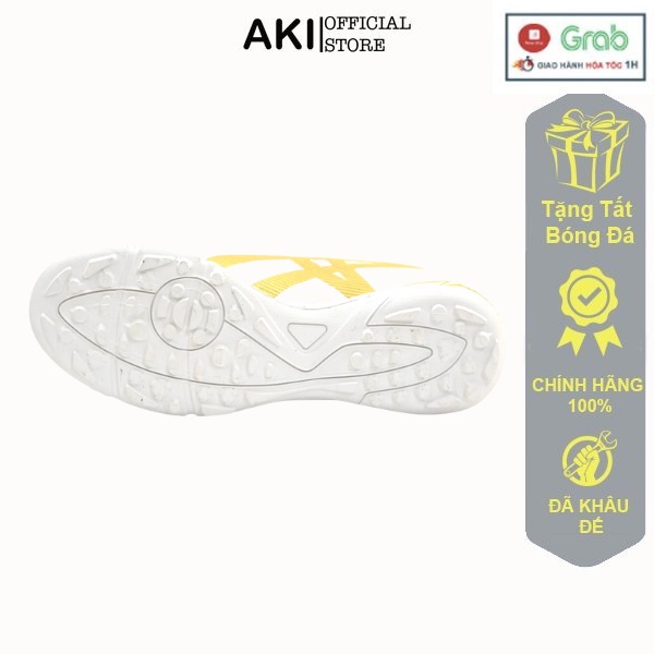 Giày Đá Bóng Nam Cỏ Nhân Tạo Newmos Neo Sense Trắng Thể Thao Mềm Nhẹ Chính Hãng - Ns002