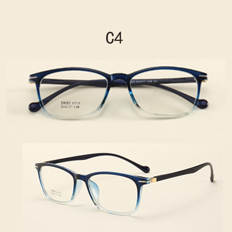 Literary Men Women Square Flat Mirror TR90 Fashion Light Comfortable Transparent Frame Glasses