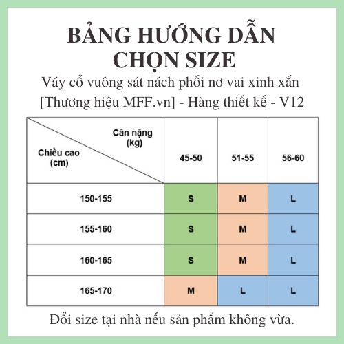 Váy 2 dây dáng suông, Đầm hai dây cổ vuông phối nơ vai xinh xắn [Thương hiệu MFF.vn] - Hàng thiết kế - V12