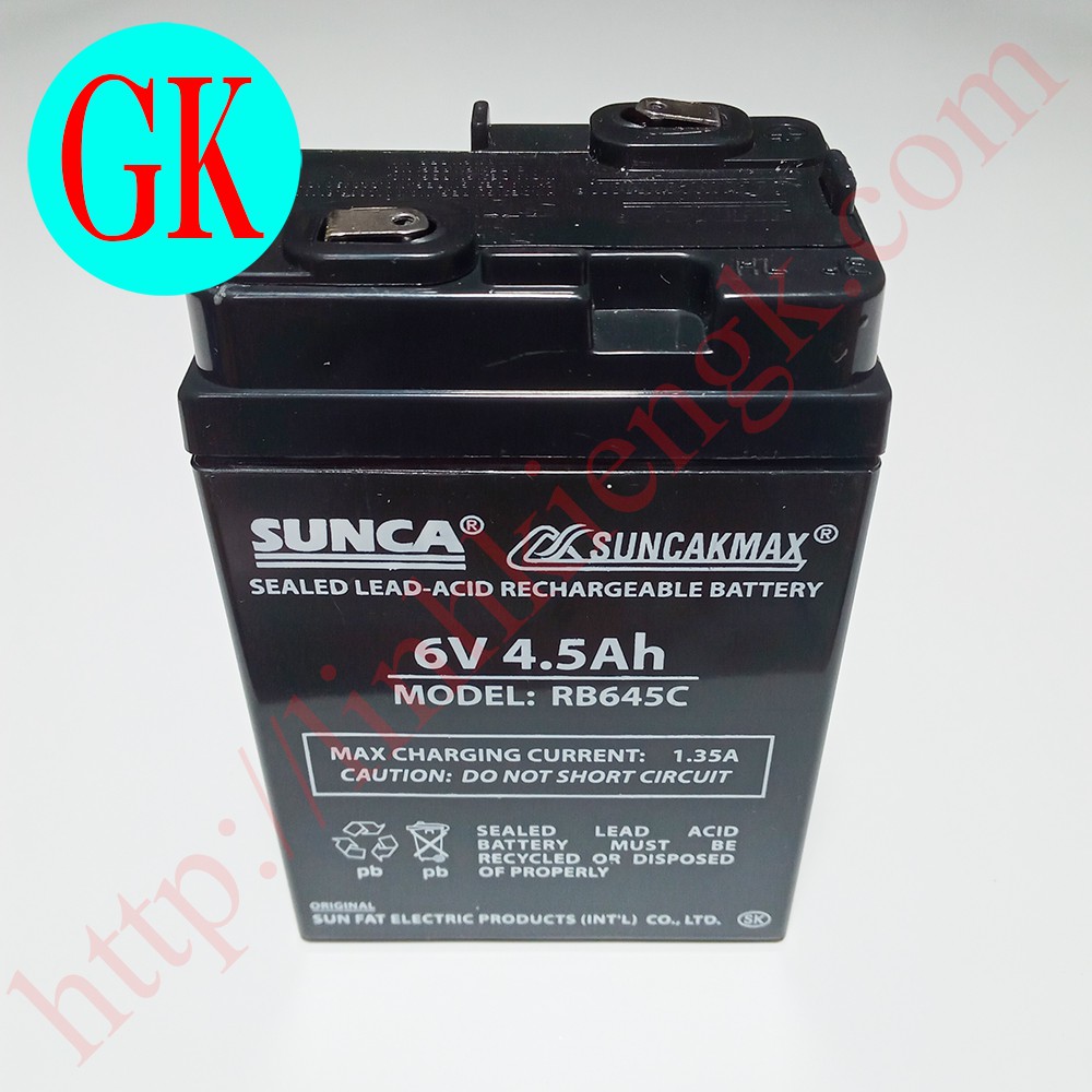 Ắc quy 6V 4,5A SUNCA