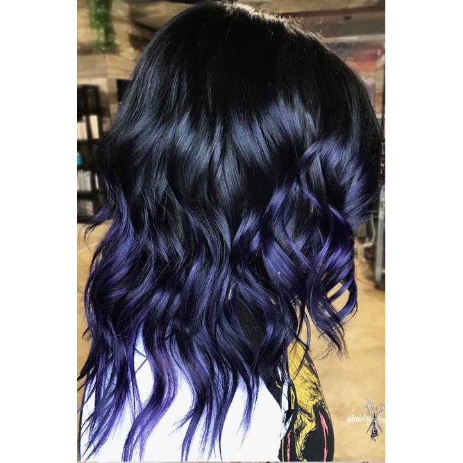 Thuốc Nhuộm Tóc Màu Tím Xanh Tối Trầm Dark Blonde Violet Blue 6/28