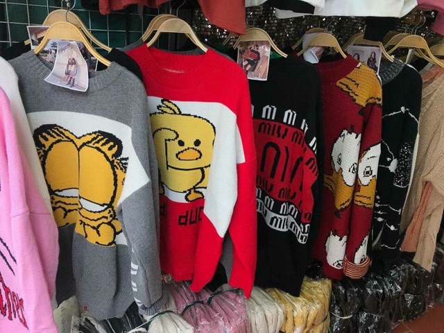 Áo len thân dài các mẫu xinh