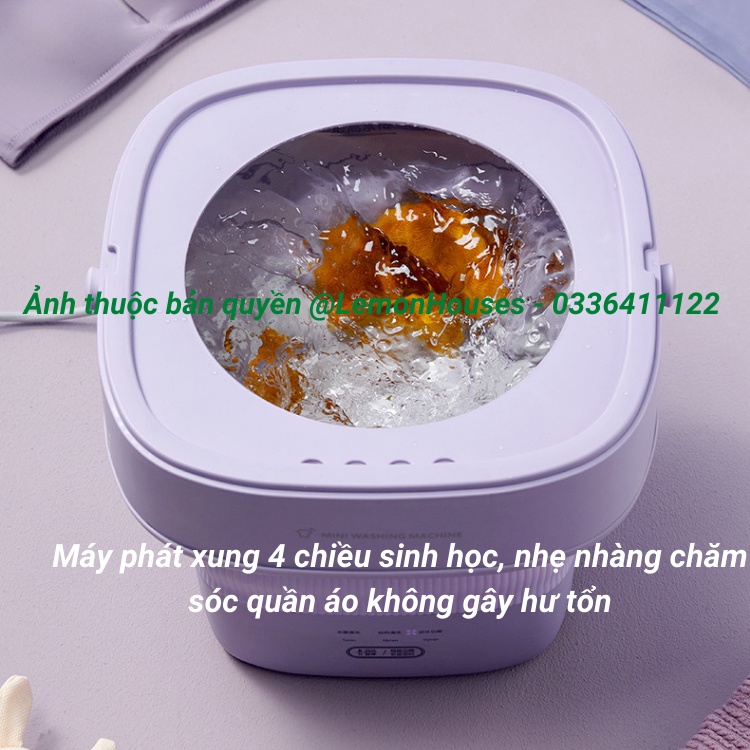 Máy giặt mini gấp gọn DAEWOO khử khuẩn bằng tia cực tím, ôzôn và ion bạc, bảo hàng chính hãng 12 tháng