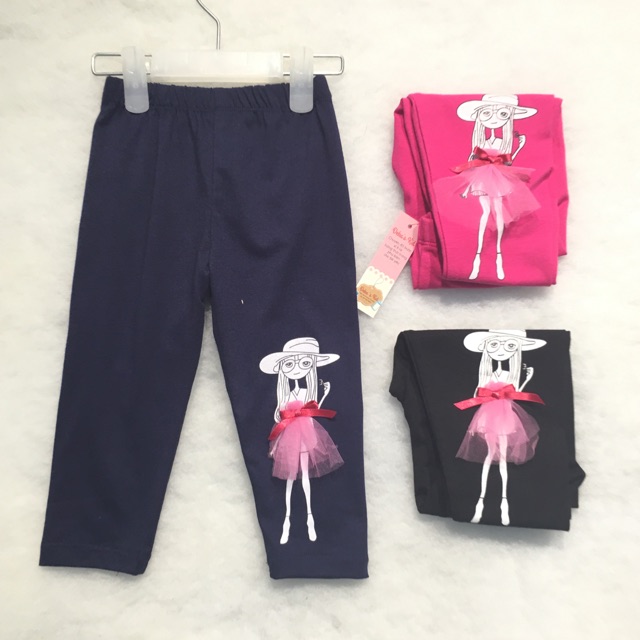 Quần legging dài bé gái xuất dư