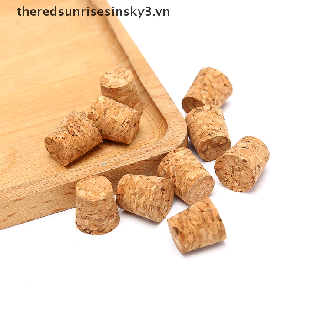 Bộ 10 Nắp Chai Rượu Bằng Gỗ Tự Nhiên Kích Thước 18X15X
