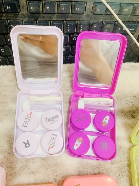 Khay đựng lens bánh kem - khay đôi