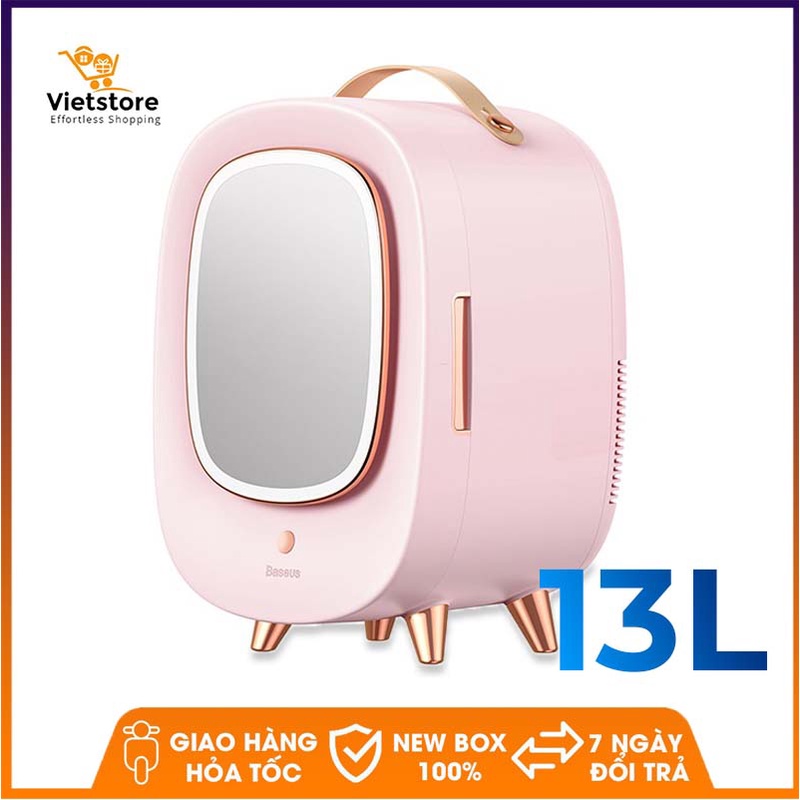 Tủ Lạnh Nhiệt Độ Không Đổi Thông Minh Mini Baseus 13L Với Gương Trang Điểm, Sử Dụng Cho Văn Phòng, Gia Đình, Du lịch