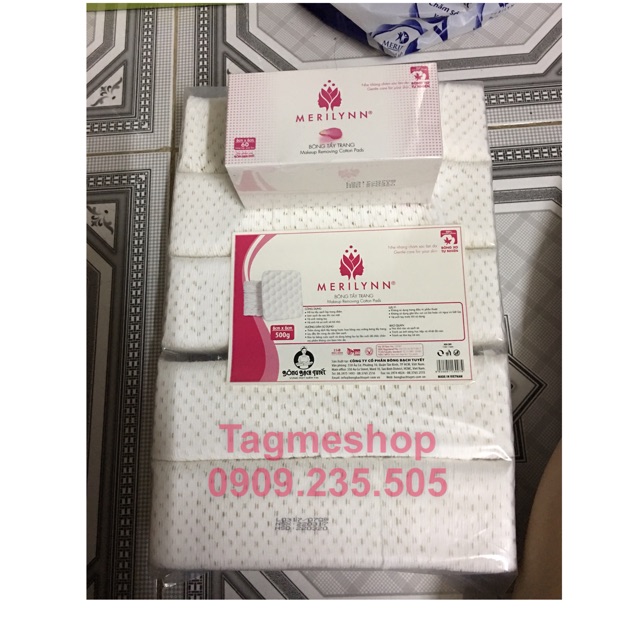 Bông tẩy trang Bạch Tuyết hạt massage Merilynn - gói 500gr | BigBuy360 - bigbuy360.vn