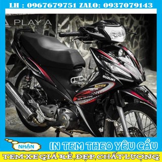 Tem rời Suzuki Axelo 125 RR đỏ đen