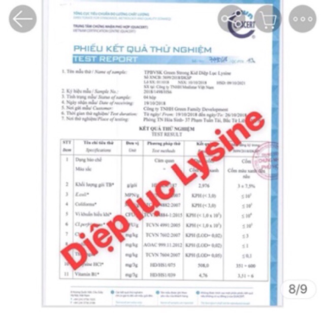 Diệp lục lysine (Diệp lục kid)