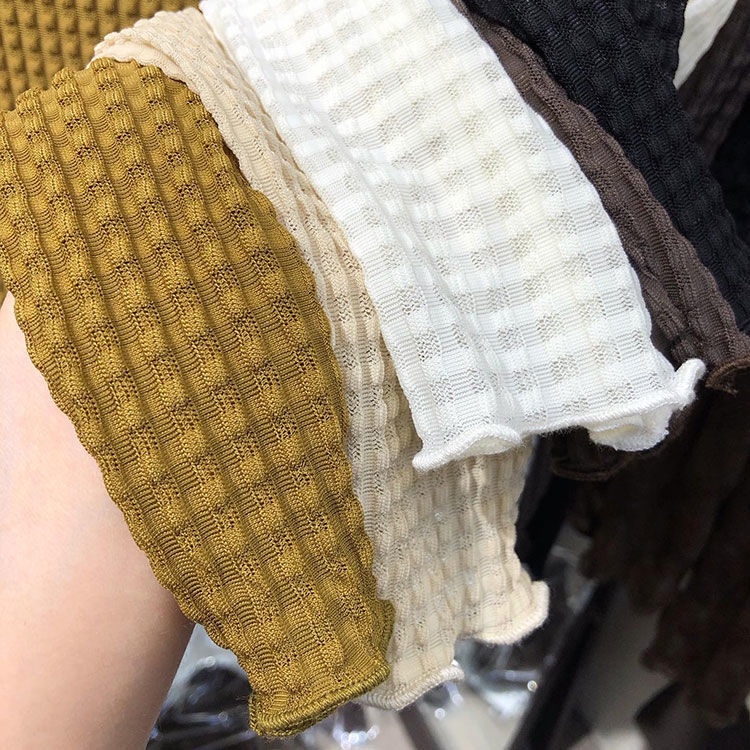 Áo cổ cao tay dài phối lưới thời trang mùa thu cho nữ