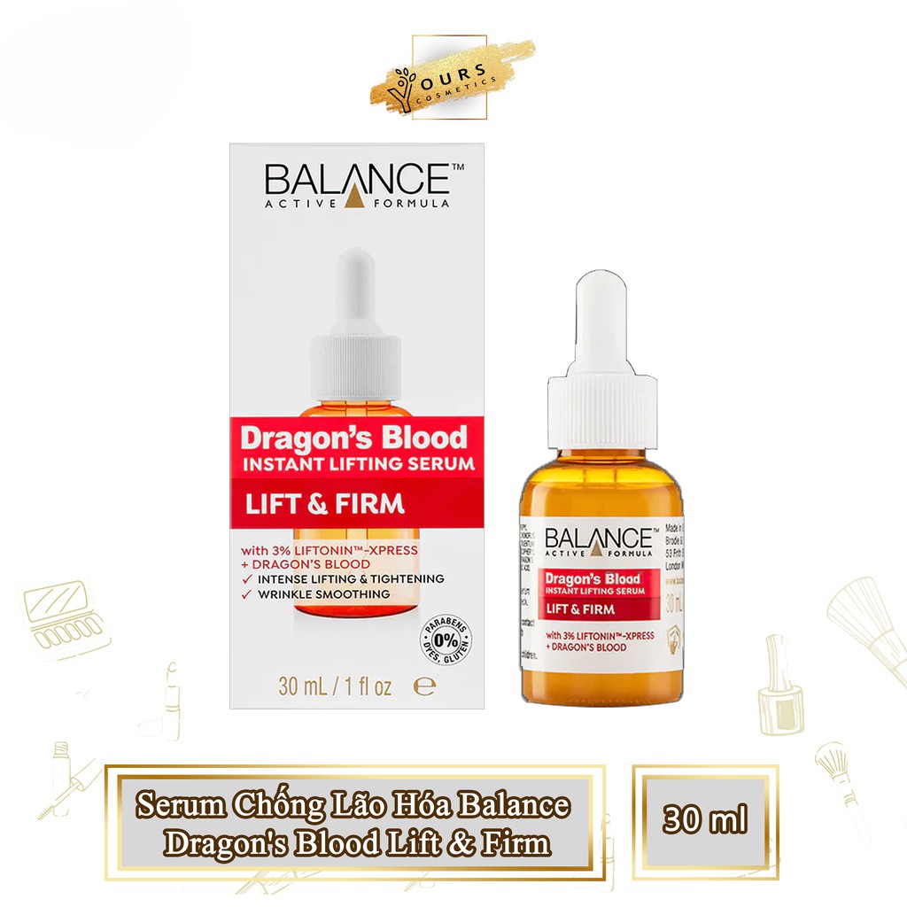 [Đại Lý Chính Thức] Serum Chống Lão Hóa Ngăn Ngừa Nếp Nhăn và Săn Chắc Da Tinh Chất Máu Rồng Balance Dragon's Blood 30ml