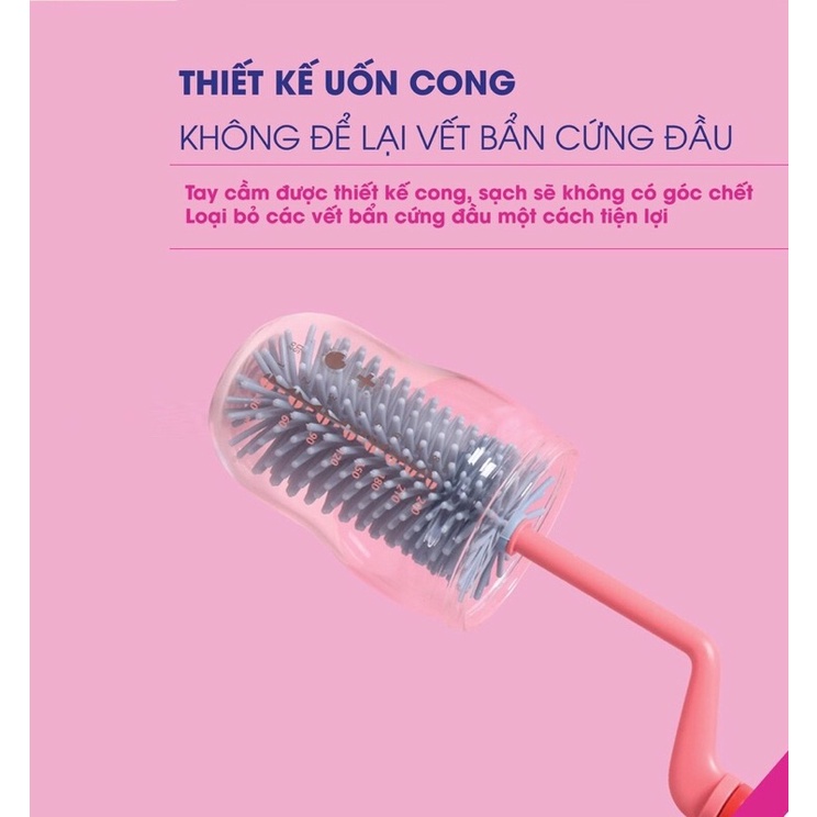 Cọ bình sữa silicon 2 chi tiết