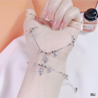 [Ảnh Thật] Vòng tay/ lắc tay cỏ 4 lá cho nữ chuẩn bạc ta LL22