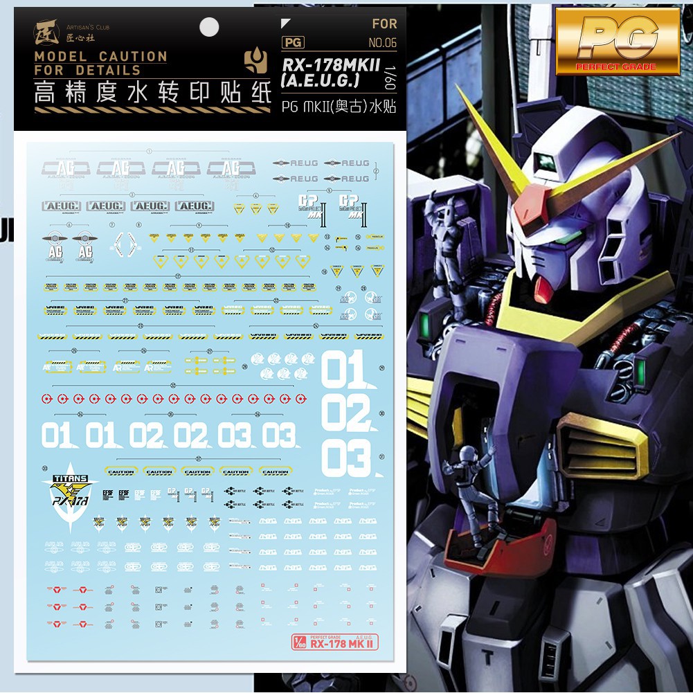 Decal nước dán mô hình PG RX-78-2 RX78 2.0 G3 gundam các loại - Water sticker NoBrand