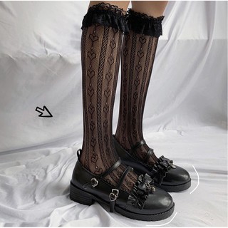 Tất Lolita Princess dài tim cổ bèo