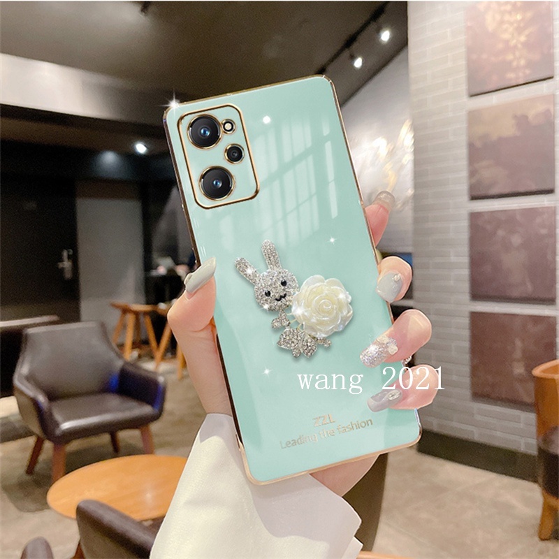 Ốp Điện Thoại Mềm Hình Hoa Trà Đính Đá Sang Trọng Cho Realme C35 / 9 Pro + / 9Pro / 9i 2022