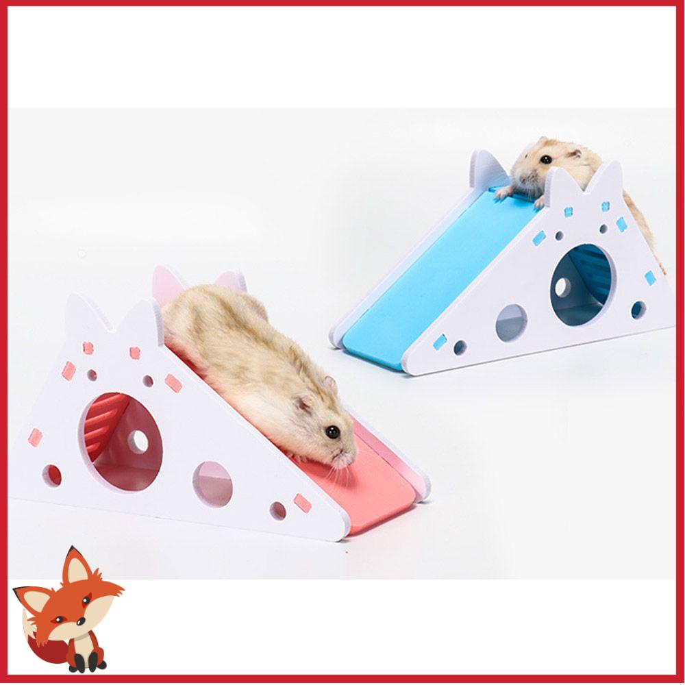 Đồ chơi nhà trượt bằng gỗ thiết kế dễ thương cho chuột hamster