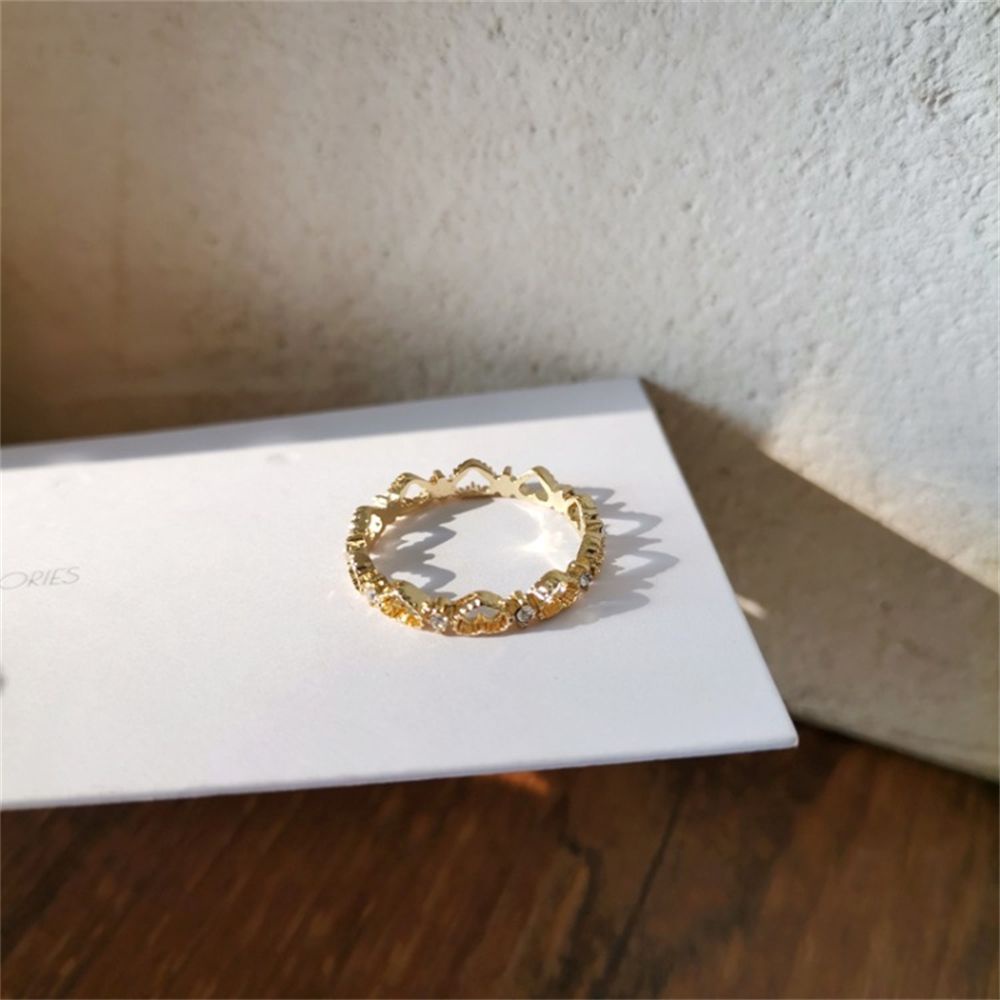 Nhẫn Hình Trái Tim Thiết Kế Khoét Rỗng Làm Quà Tặng Valentine|Nhẫn Cưới Thời Trang Cho Nữ