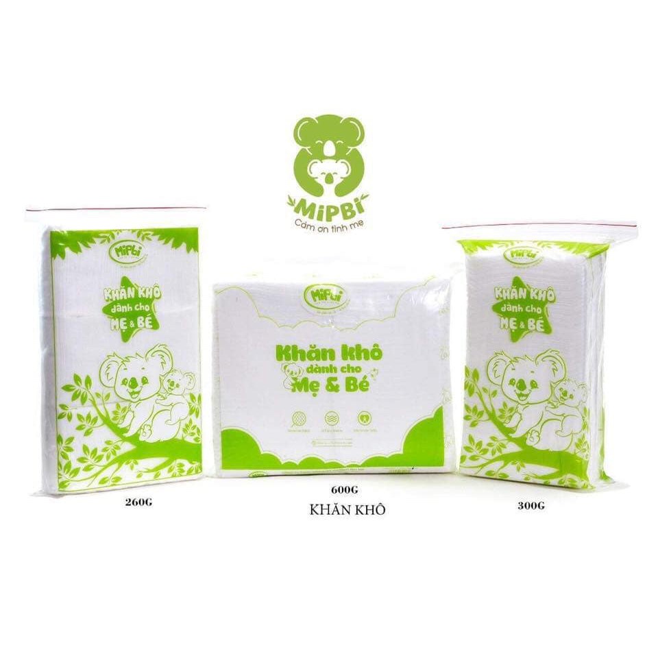 [RẺ VÔ ĐỊCH] KHĂN KHÔ ĐA NĂNG MIPBI CAO CẤP DÀNH CHO BÉ 300/600G ❤️ TIẾT KIỆM❤️ AN TOÀN